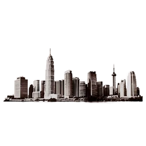 Vintage City Skyline PNG Fxt PNG