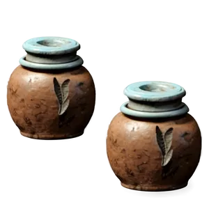 Vintage Clay Ink Pots PNG Bmc PNG
