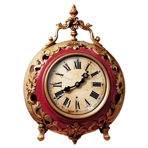 Vintage Clock Clipart Png 06262024 PNG image