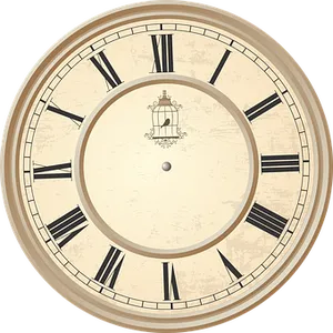 Vintage Clock Face Graphic PNG image