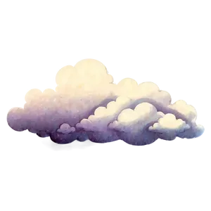 Vintage Cloud Illustration PNG 04302024