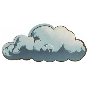 Vintage Cloud Illustration PNG 15