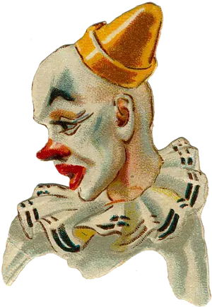 Vintage Clown Illustration PNG image