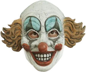 Vintage Clown Mask Portrait PNG image