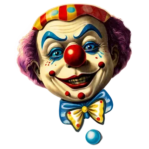 Vintage Clown Poster PNG Lxo81