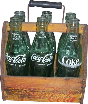 Vintage Coca Cola Bottle Crate PNG image