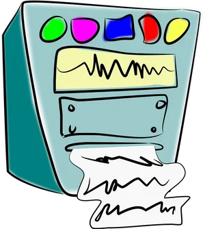 Vintage Computer Cartoon Illustration PNG image