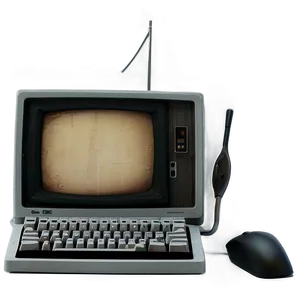 Vintage Computer Mockup PNG Xbk38