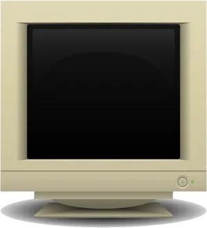 Vintage Computer Monitor C R T PNG image