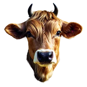 Vintage Cow Head Design Png 46 PNG image