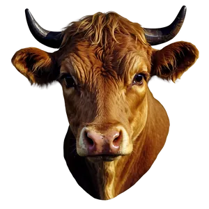 Vintage Cow Head Design Png Oqo94 PNG image