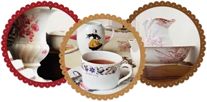 Vintage Crockery Collection PNG image