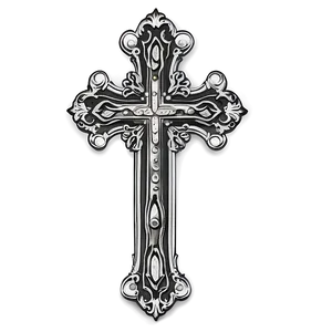 Vintage Cross Outline Png 06122024 PNG image