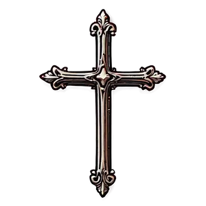 Vintage Cross Outline Png 06122024 PNG image