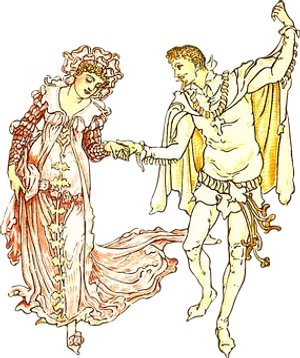 Vintage Dancing Couple Illustration