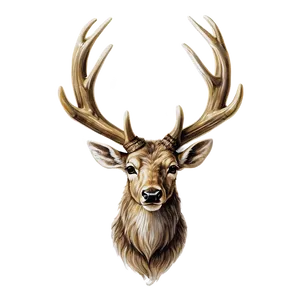 Vintage Deer Antler Sketch Png Xhi PNG image