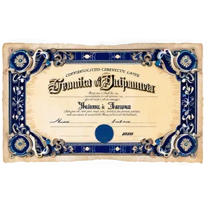 Vintage Diploma Certificate PNG 05252024 PNG