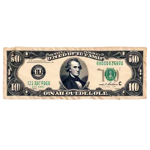 Vintage Dollar Bill Design Png Flv42 PNG image