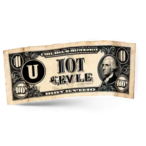 Vintage Dollar Bill Design Png Uvv40 PNG image