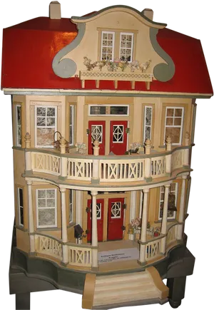 Vintage Dollhouse Exhibit PNG image