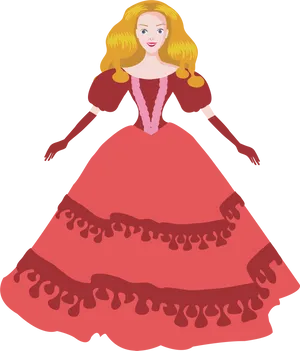 Vintage Dollin Red Dress PNG image