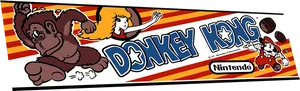 Vintage Donkey Kong Arcade Artwork PNG