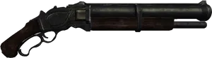 Vintage Double Barrel Shotgun PNG