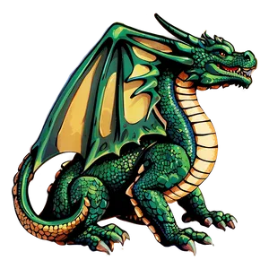 Vintage Dragon Clipart PNG 06282024 PNG