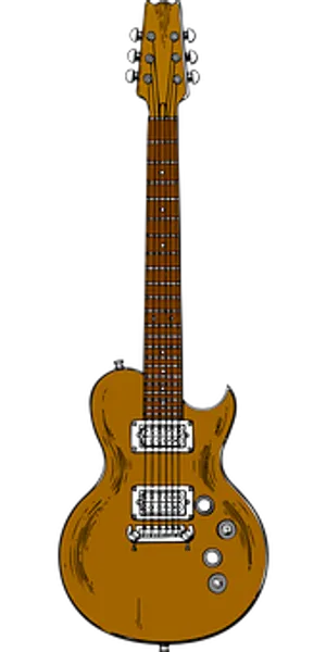 Vintage Electric Guitar Illustration