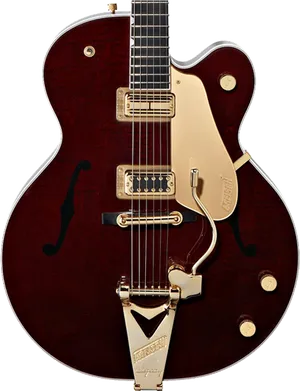 Vintage Electric Guitar Wine Red PNG image