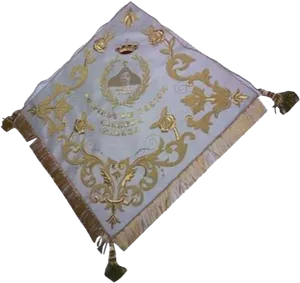Vintage Embroidered Masonic Pennant PNG image