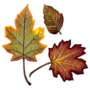 Vintage Fall Leaves Png 05042024 PNG image