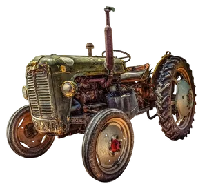 Vintage Farm Tractor Isolated PNG image