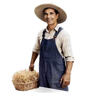 Vintage Farmer Image PNG Xhs