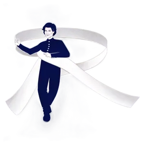 Vintage Figure With Ribbon Illustration