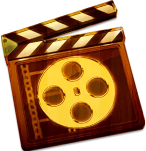 Vintage Film Clapperboard Icon PNG image