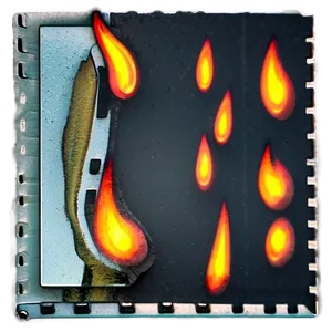 Vintage Fire Overlay PNG Hqn