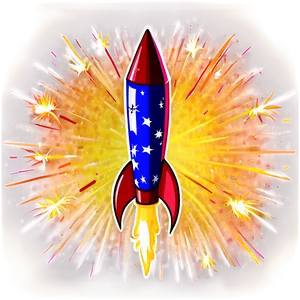 Vintage Firework Rocket PNG Drt62