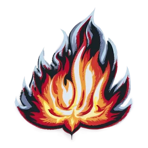 Vintage Flames Illustration Png 05042024 PNG image