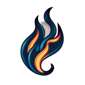 Vintage Flames Illustration PNG Dke77