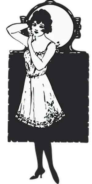 Vintage Flapper Girl Illustration