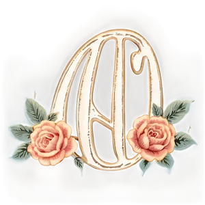 Vintage Flora Monogram PNG Nlj26