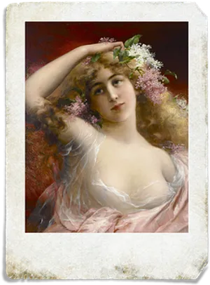 Vintage Floral Adorned Beauty