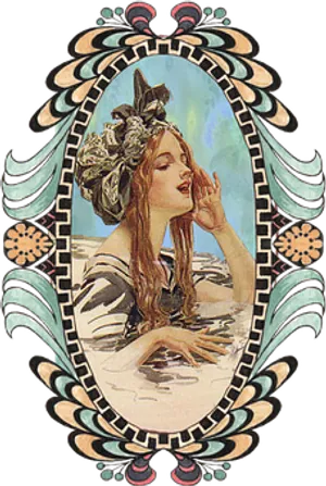 Vintage Floral Framed Beauty