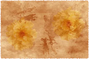 Vintage Floral Parchment Background PNG image