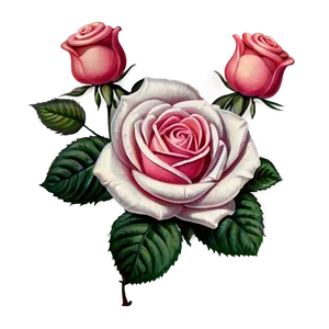 Vintage Floral Rose Png Ryv10 PNG image