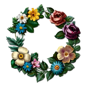 Vintage Flower Circle Png Tbx11 PNG image