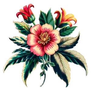 Vintage Flower Clipart PNG Jcl