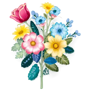 Vintage Flower Fest PNG Klb PNG