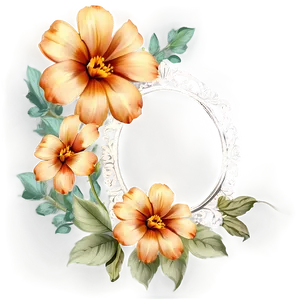 Vintage Flower Frame Png 05252024 PNG image
